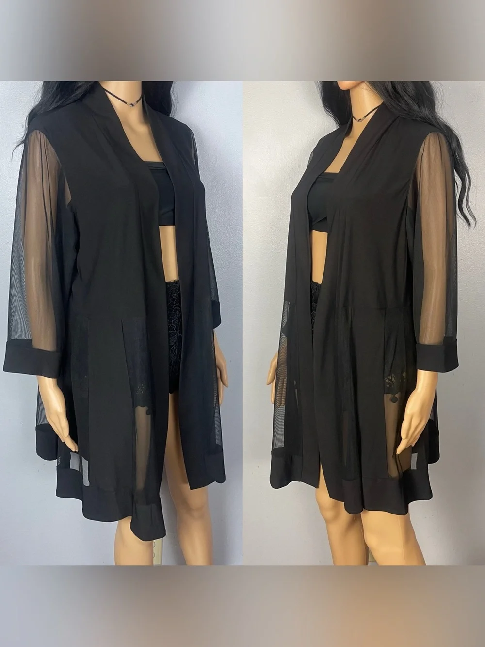 Mesh Panel Duster - Picture 2 of 3